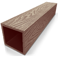 Столб ДПК 3D фактура дерева Светло-коричневый