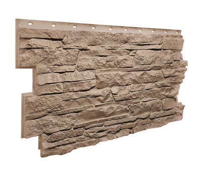 Фасадные панели (цокольный сайдинг) коллекция Скала - Песочный от производителя  Fineber по цене 740 р