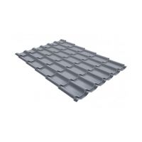 Металлочерепица классик 0,5 Satin RAL 9006 бело-алюминиевый