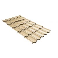 Металлочерепица квинта плюс c 3D резом 0,45 PE RAL 1014 слоновая кость Металлочерепица квинта плюс c 3D резом 0,45 PE RAL 1014 слоновая кость