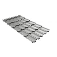 Металлочерепица квинта плюс c 3D резом 0,45 PE RAL 9006 бело-алюминиевый Металлочерепица квинта плюс c 3D резом 0,45 PE RAL 9006 бело-алюминиевый