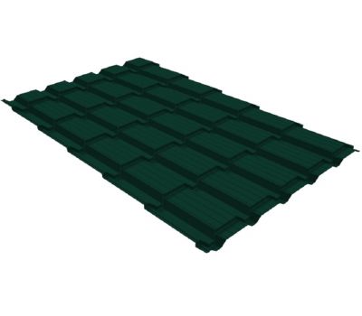 Металлочерепица квадро профи 0,4 PE RAL 6005 зеленый мох от производителя  Grand Line по цене 625 р